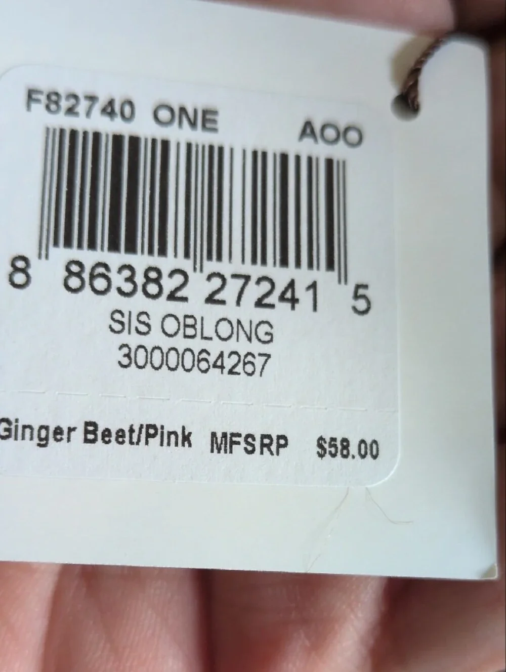 Coach Vintage Ginger Beet/Pink Olblong Silk Scarf